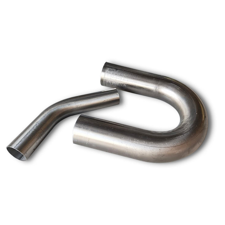 304 stainless steel mandrel bend in raw finish for custom fabrication