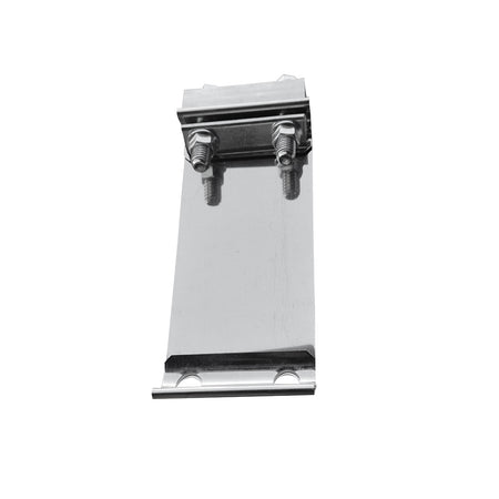 Racecraft Easy Seal Clamp close up on stainless steel 3″ exhaust