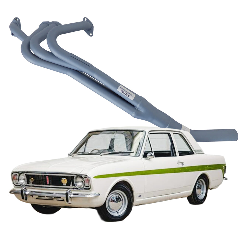 Pacemaker Ford 4 cylinder headers suit Cortina and Escort engines performance exhaust extractors