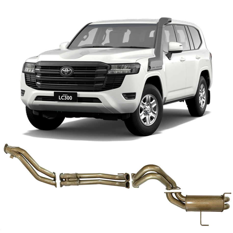 King Brown 300 Series twin 3″ DPF-back exhaust system for Toyota Landcruiser 300 Series
