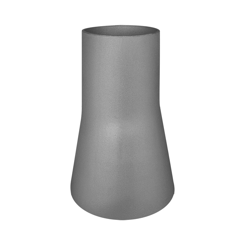 Mild steel exhaust reducer cone for pipe size transition in custom exhaust fabrication