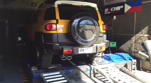 pacemaker king brown FJ cruiser sports exhaust dyno