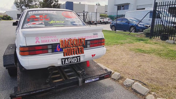 racecraft tru oval muffler on a holden commodore revs and idle sound
