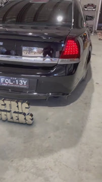 racecraft electric muffler custom exhaust system on holden statesman loud versus quiet