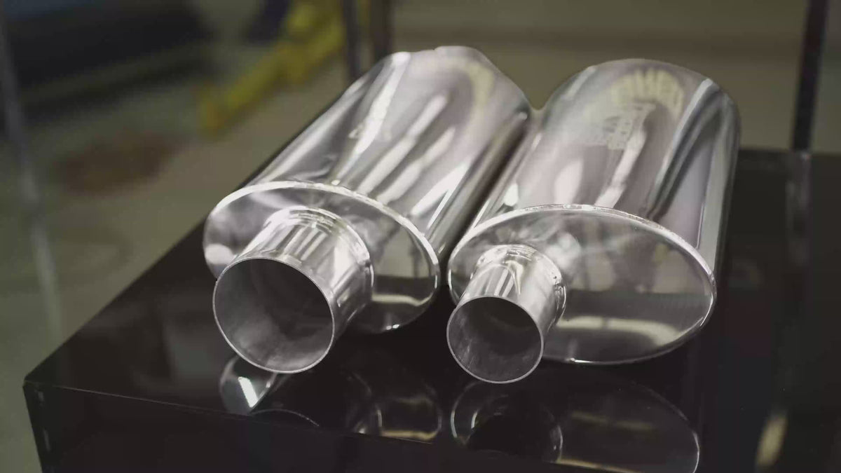 racecraft tru oval mufflers side by side
