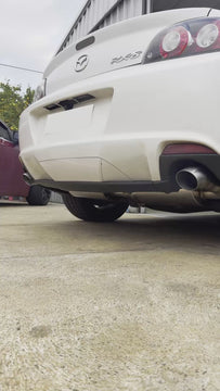 racecraft oval universal muffler sound on a mazda rx8 rotary 13b