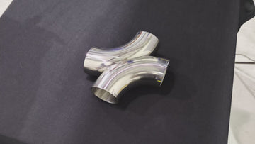 Overview of 304 stainless true X-pipe exhaust balance pipe for custom fabrication