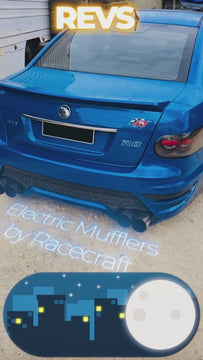 racecraft sound controlled stainless electric mufflers hsv ve loud and quiet comparison revs
