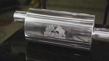 racecraft stainless tru oval muffler sat up right pan around