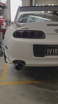 racecraft electric muffler toyota supra 2jz loud and quiet idle and revs comparison