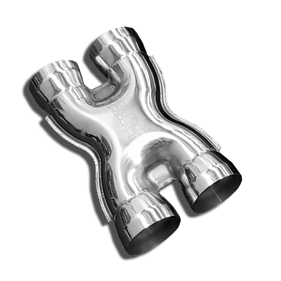 Universal exhaust X-pipe for custom and performance exhaust systems