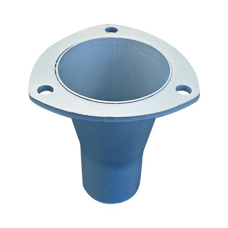 Close-up of flanged end on Racecraft flanged reducer cone