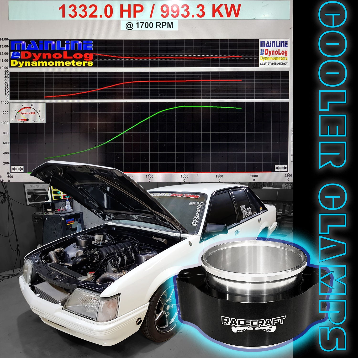 racecraft intercooler clamp aluminium dyno proof