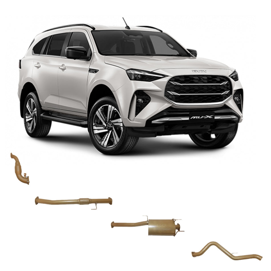 King Brown 4x4 exhaust system for Isuzu MU-X RF and RJ 3.0L turbo diesel