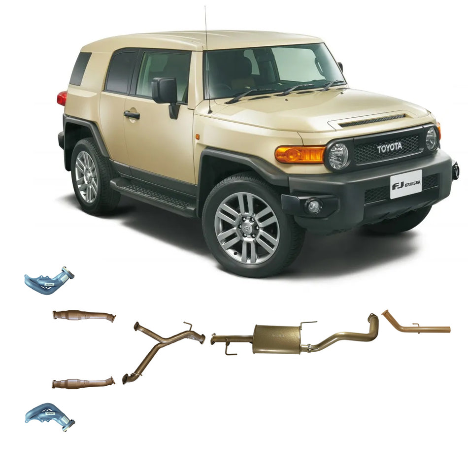 King Brown 4x4 2.5 inch exhaust system for Toyota FJ Cruiser