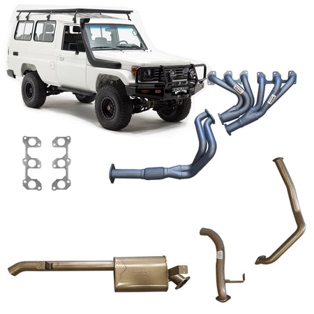 King Brown 4x4 exhaust system for Toyota LandCruiser 70 Series 6 cylinder