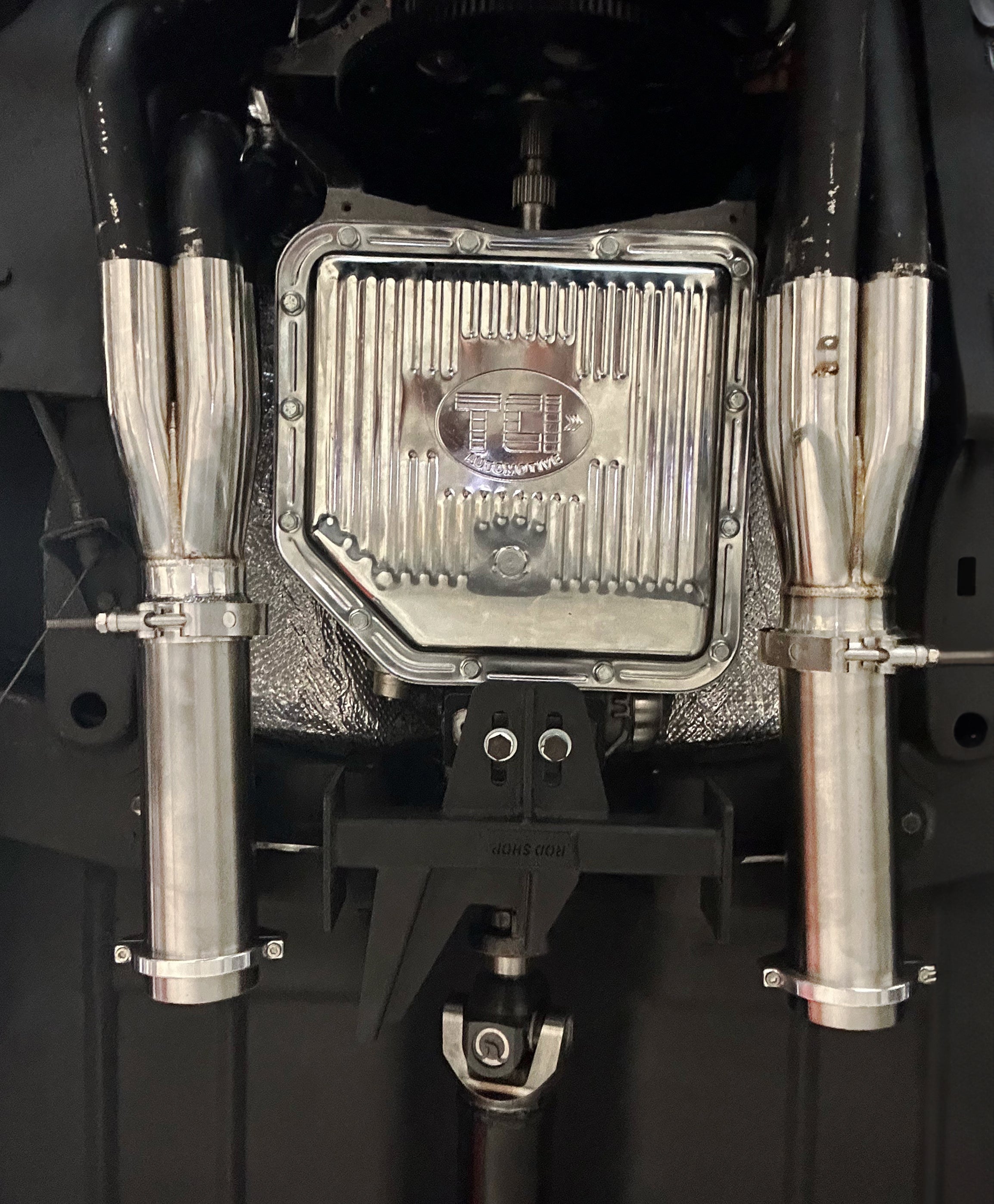 stainless racecraft 4 into 1 merge collectors on custom headers