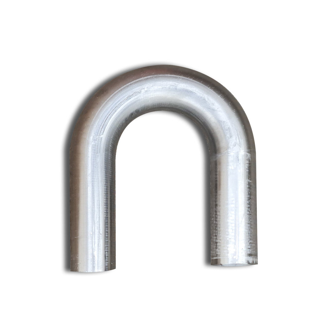 Close up of 304 stainless steel mandrel bend showing smooth mandrel curve