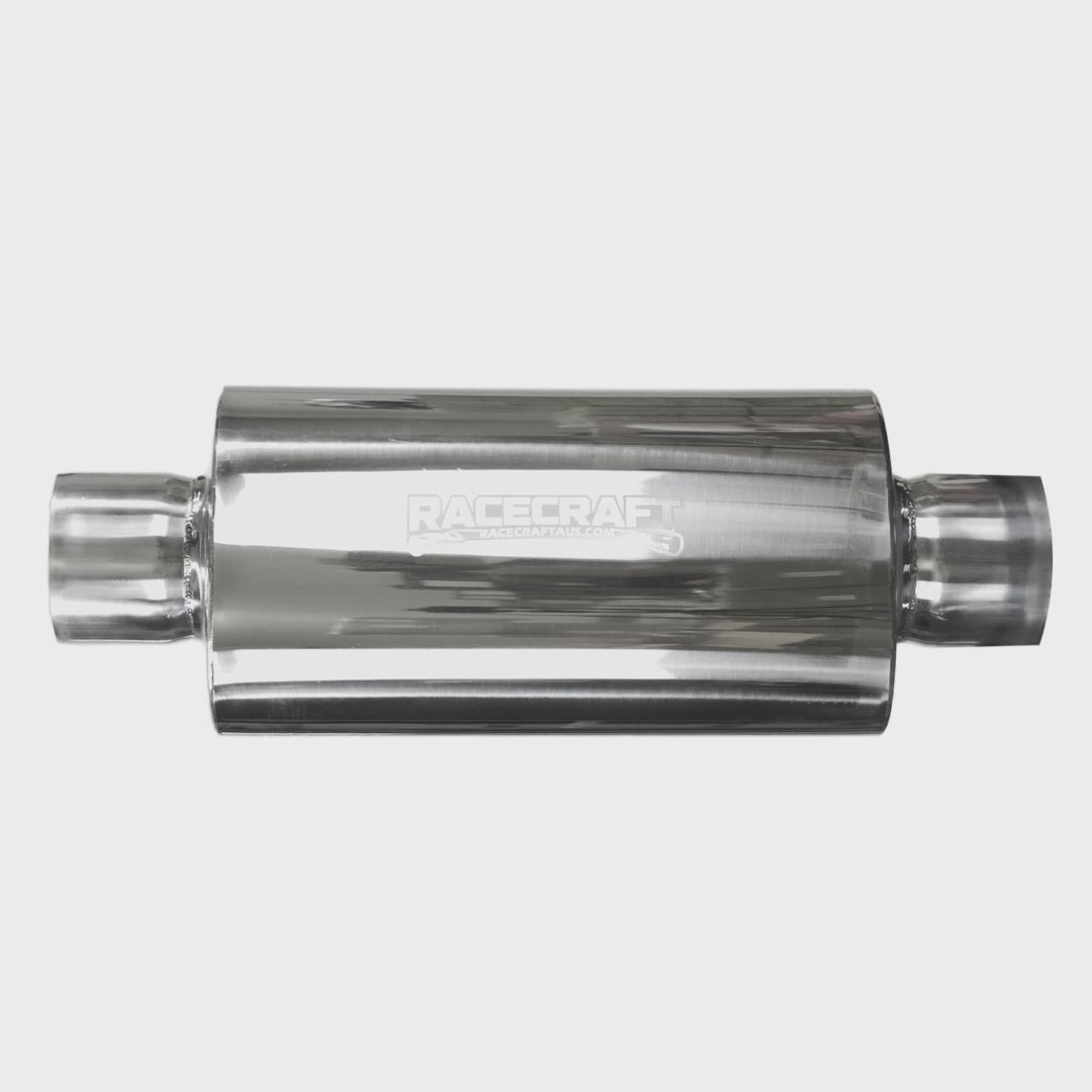 Stainless Steel Mufflers Oval by Racecraft Australia