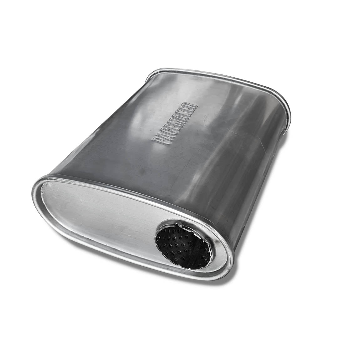 Pacemaker universal weld-in muffler made from 409 stainless steel