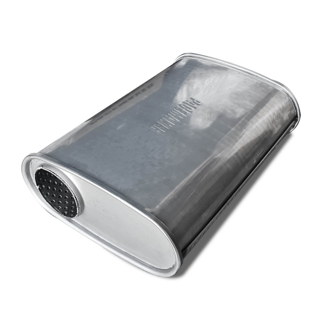Pacemaker weld-in mufflers and resonators shown in different sizes