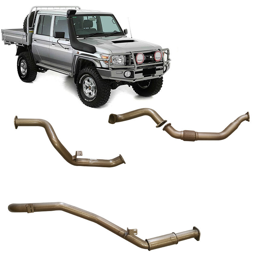 Racecraft King Brown exhaust system for Toyota LandCruiser 79 Series