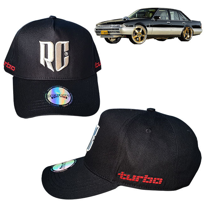 racecraft rc commodore cap snap back black vl turbo